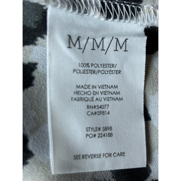 CAbi Blouse Peplum Rosette Leopard Animal Print Ruched Sleeve Wrap Sz M 5898 - Picture 9 of 10